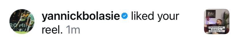 yannickbolasie liked your reel.
