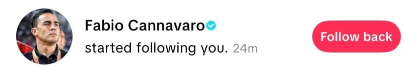 Fabio Cannavaro started following you.
